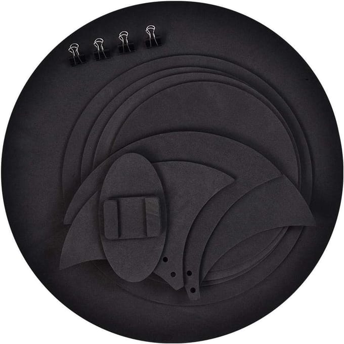 Drum Mute Pads - Drum Dempers - Stil Drummen - 5mm Dik Schuimrubber - 10 Stuks - Zwart