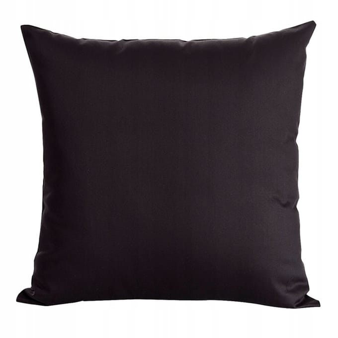 Zwarte Katoenen Kussensloop 60x70 cm met Rits