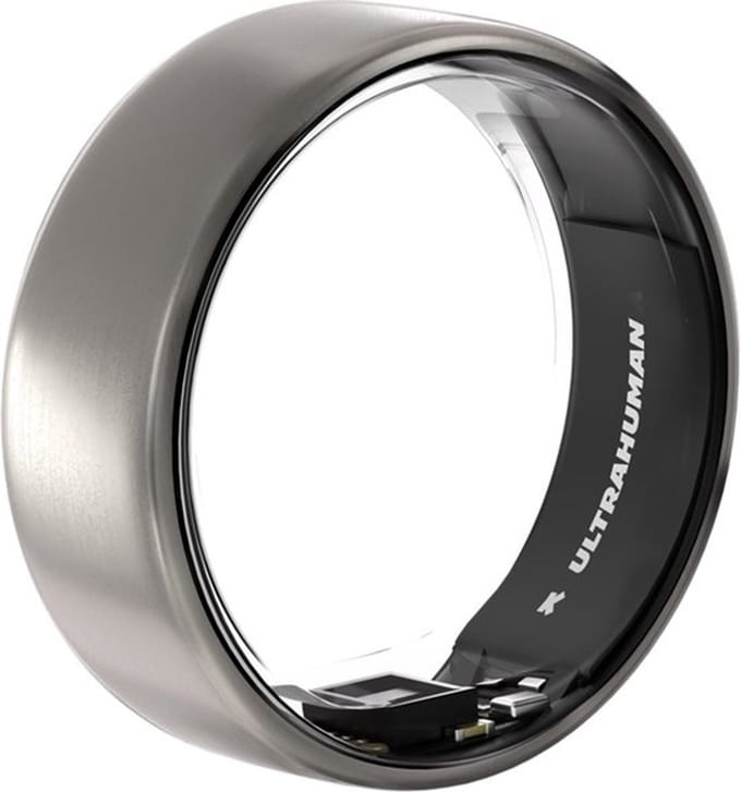 ULTRAHUMAN Ring AIR – Smart Ring | Geen maandabonnement | Bepaal eerst de juiste maat met de Sizing Kit | Slaaptracker - Hartslagmeter - Fitnesstracker – Raw Titanium – Size 7