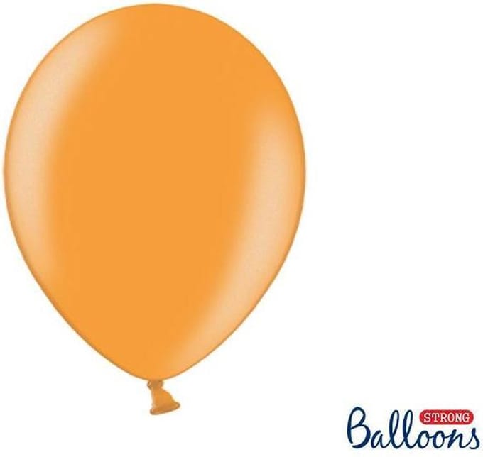 100 oranje metallic ballonnen 30cm