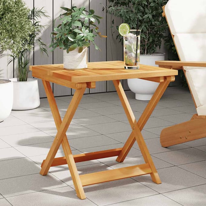 vidaXL - Tuintafel - inklapbaar - 50x50x50 - cm - massief - acaciahout