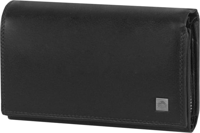 Greenburry Sponsachtig portefeuille leer 15,5 cm - Dames - Horizontaal - black