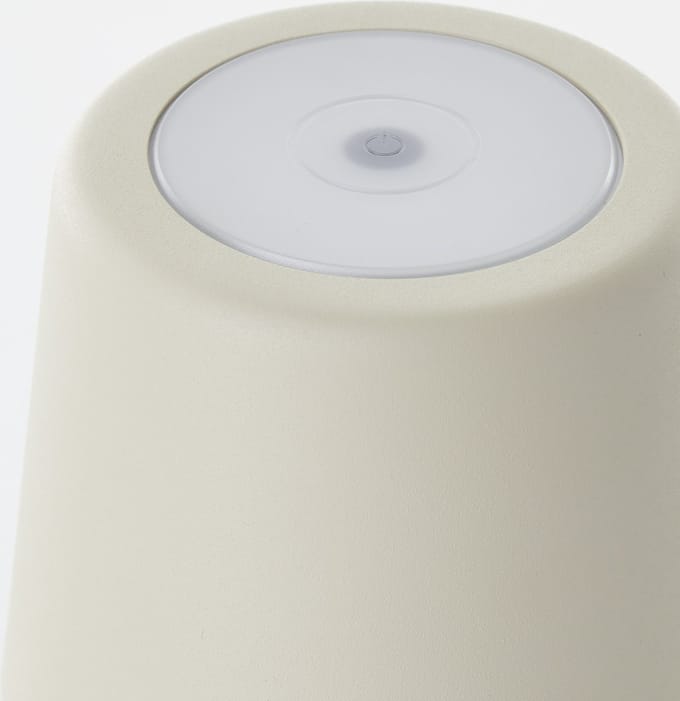 BRILLIANT mobiele LED-tafellamp, USB, 37 cm, 310 lm, 3000 K, dimbaar, beige