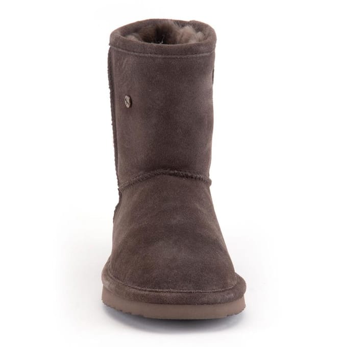 Warmbat - Dames Laars Kangaroo Suede - Bruin - Maat 36