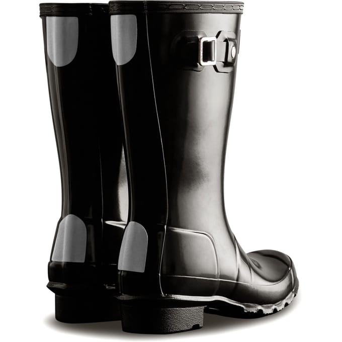 Hunter Junior Originals Gloss Boot Rubber Kinder Zwarte Wellingtonlaarzen