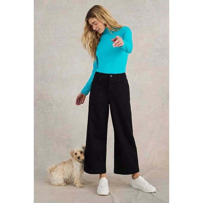 White Stuff Camille High Neck Tee Bright Teal Größe: 18 | Longsleeves Outlet | Damen | Cyan