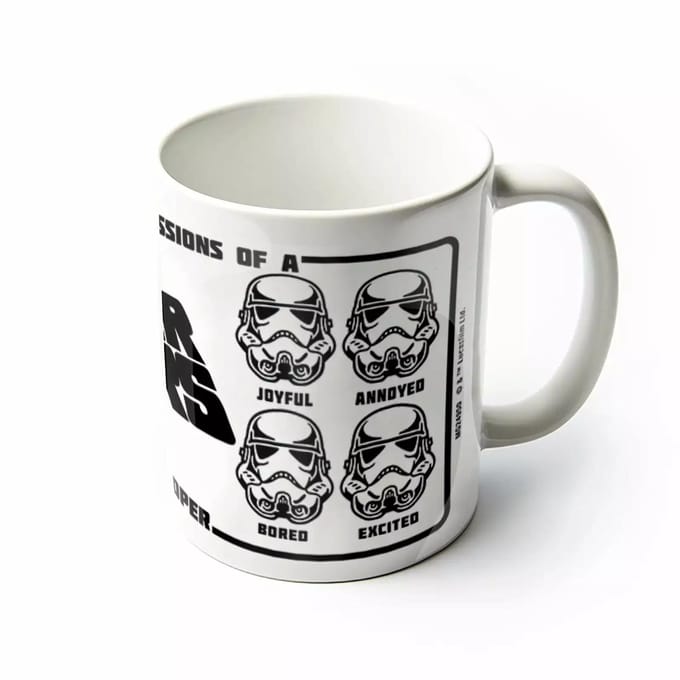 Star Wars Uitdrukkingen van een Stormtrooper mok (Wit/zwart)