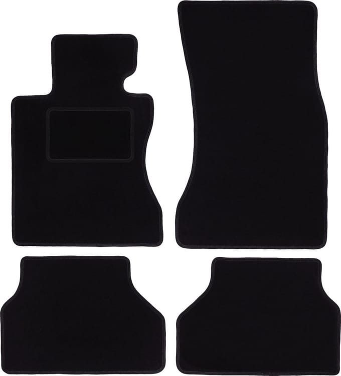 Zwarte velours vloermatten voor: BMW 5 E61 stationwagen, touring (2003-2010)