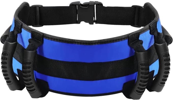 Transfer Loopband - Hulpband Ouderen - Mobiliteit Verbeteren - Zes Handvatten - Taille 90-140 cm - Niet gespecificeerd