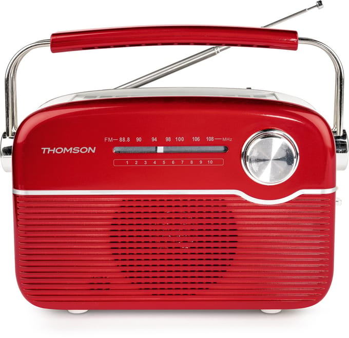 THOMSON - RETRO BLUETOOTH RADIO - SOLAR - Rood