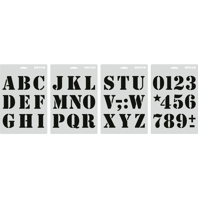 Sjabloon Alfabet met Grote Letters 6 cm