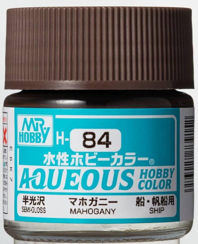 Gunze H-084 - Mahagony Sg - Mr. Hobby Aqueous Modelbouwverf 10ml
