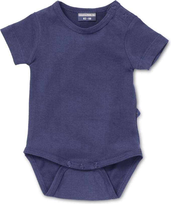 Silky Label romper plum purple - korte mouw - maat 74/80 - paars