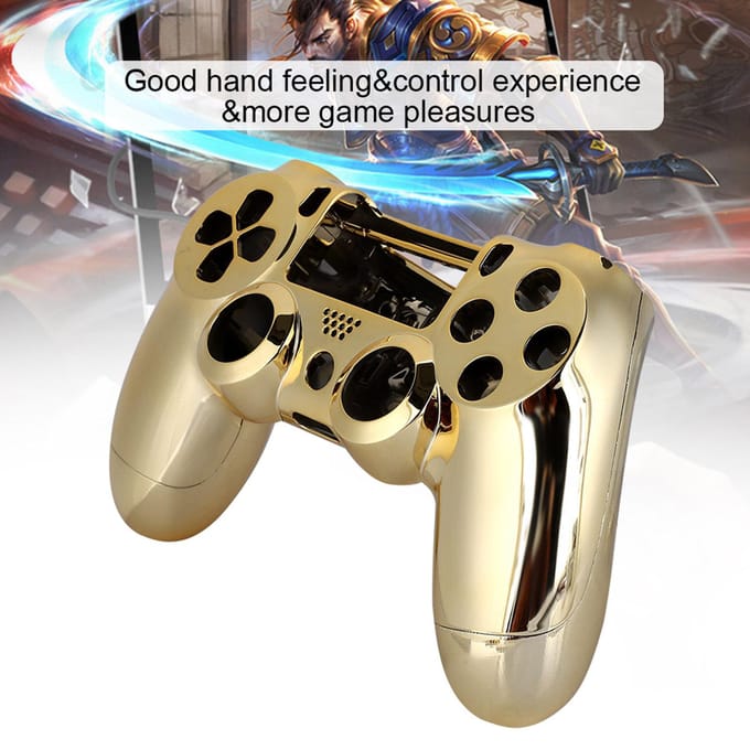 Plastic Gamepad Handvat Behuizing Shell Cover Controller Harde Case Cover voor PS4 SLIM beige