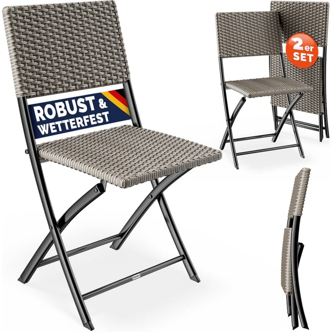Klapstoel Rome 2 stuks Crème Kunststof