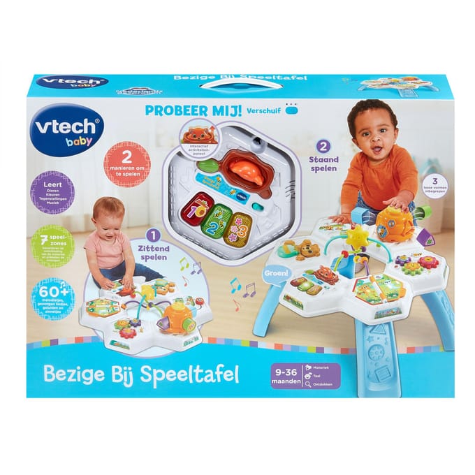 VTech bezige bij speeltafel interactief speelgoed voor peuters.