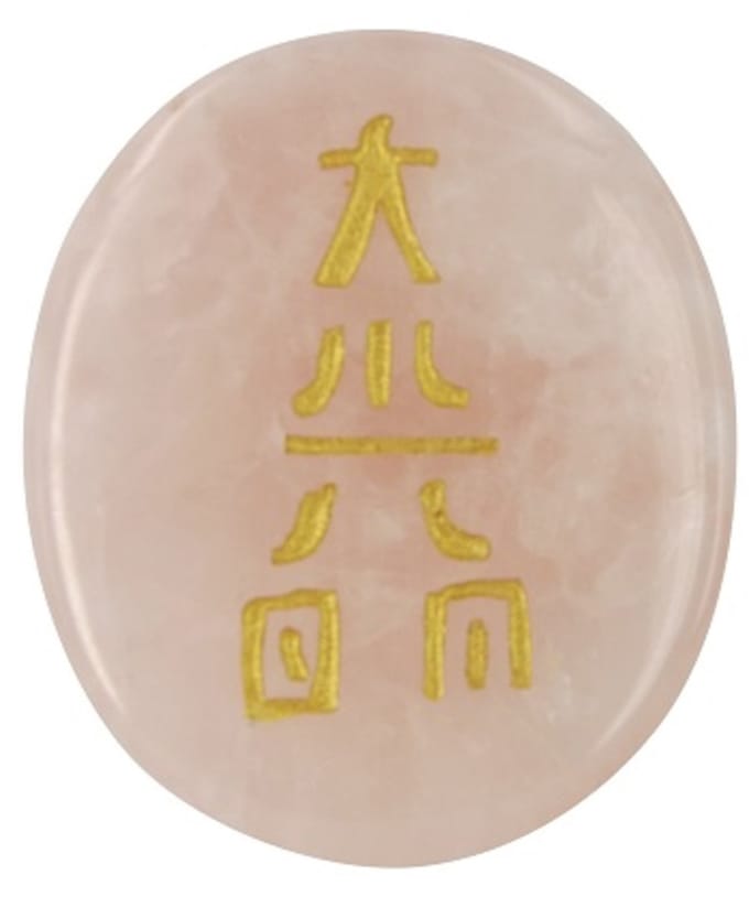 Roze kwarts Dai-Koo-Myo reiki steen