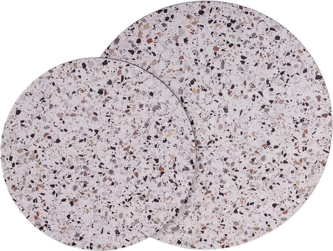 MaximaVida ronde set tafelbladen Lucca 58 en 45 cm - HPL terrazzo look