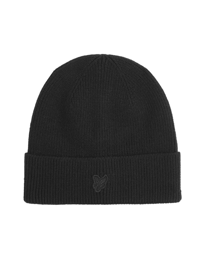 Lyle & Scott winter muts jongens - zwart - Tonal Eagle