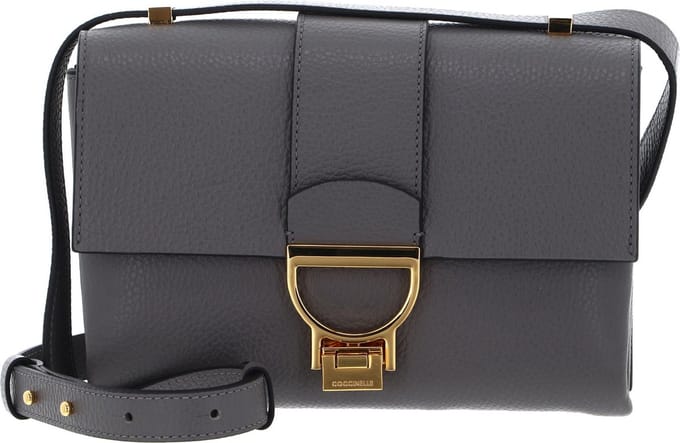 COCCINELLE Leren Schoudertas Arlettis Handbag Grafite Grijs