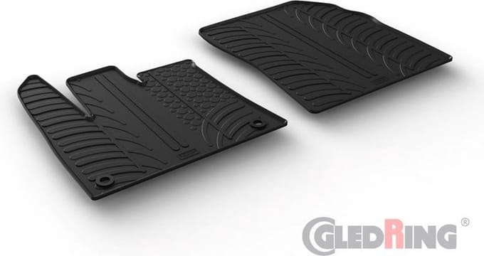Gledring Rubbermatten passend voor Citroën Berlingo / Opel Combo E / Peugeot Partner Cargo 9/2019- (T Profil 2-delig + ovale montageclips)