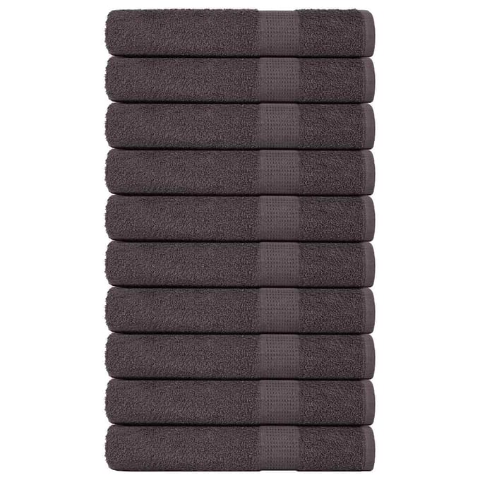 vidaXL - Handdoeken - FROGN - 10 - st - 100x200 - cm - 360 - g/m² - antraciet
