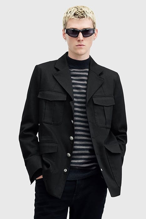 AllSaints Eldon Jacket Black Taglia: M | Giacche leggere Outlet | Uomo | Nero