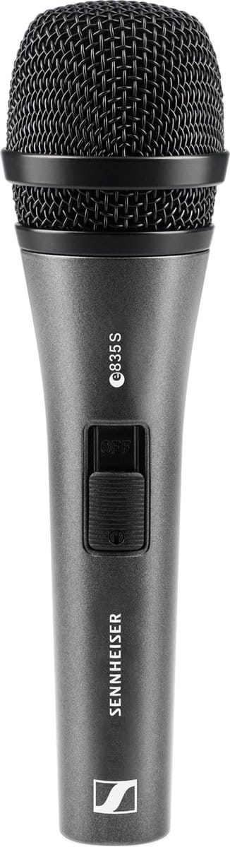 Sennheiser E 835 S - Zangmicrofoon, met schakelaar - zwart