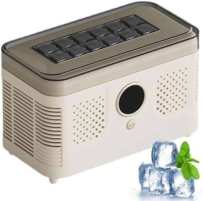 Draagbare IJs Maker - Mini IJsmachine - Snelle Verfrissing - 12 Blokjes Per 15 Min - Compact Ontwerp - Wit Groen