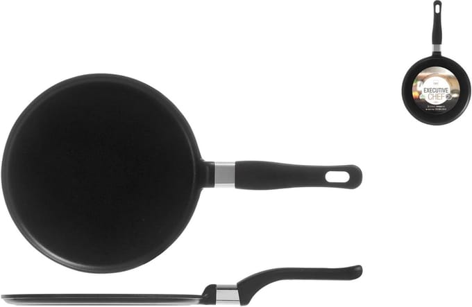 Professionele Crêpemaker met Antiaanbaklaag en Handvat - Aluminium
