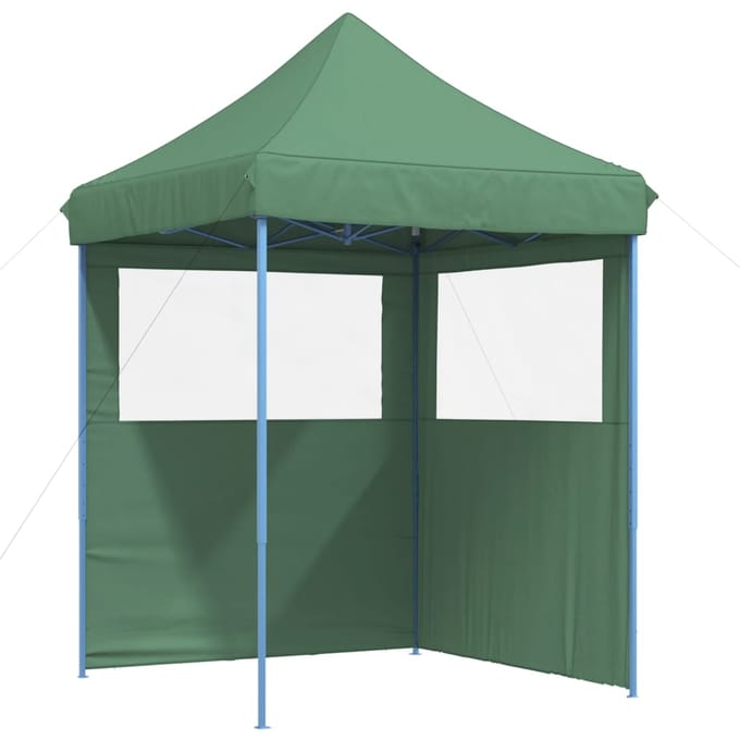 vidaXL - Partytent - inklapbaar - pop-up - met - 2 - zijwanden - groen