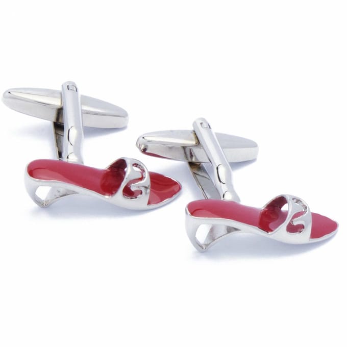 Manchetknopen - Hoge Hakken Open Schoenen Rood