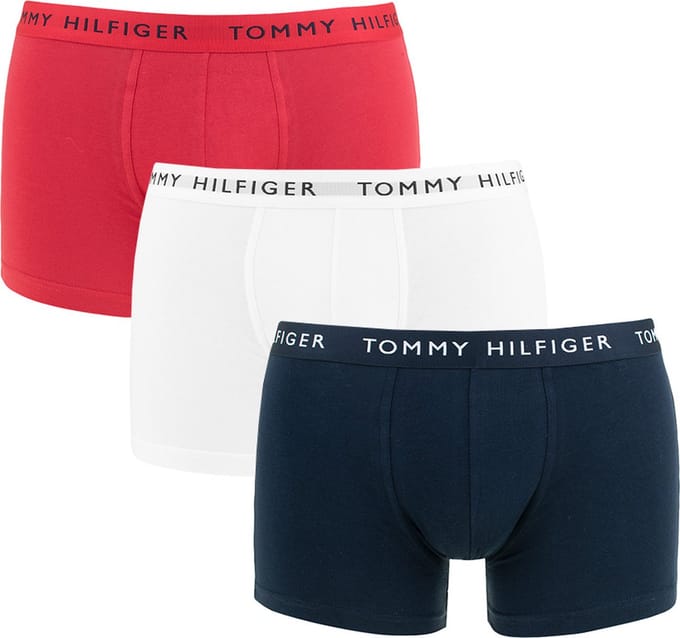 Tommy Hilfiger Onderbroek - Mannen - wit - navy - rood