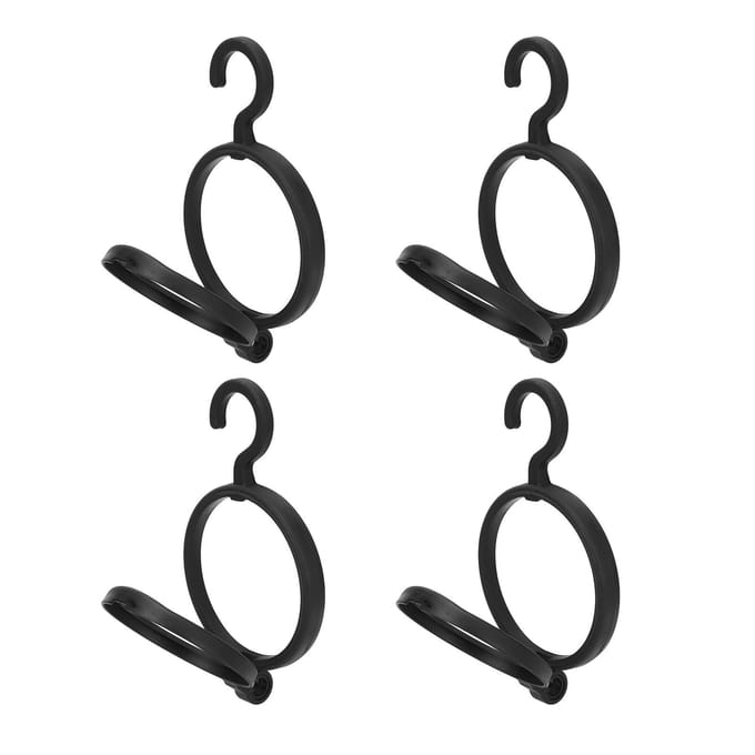 4pcs Cintres à Perruques Portables Noirs Racks de Rangement pour Perruques Pliables Supports d'Exposition Suspendus pour Perruques black
