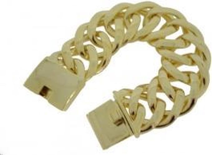 Behave - Armband breed goudkleur - Statement stijl - Trendy accent