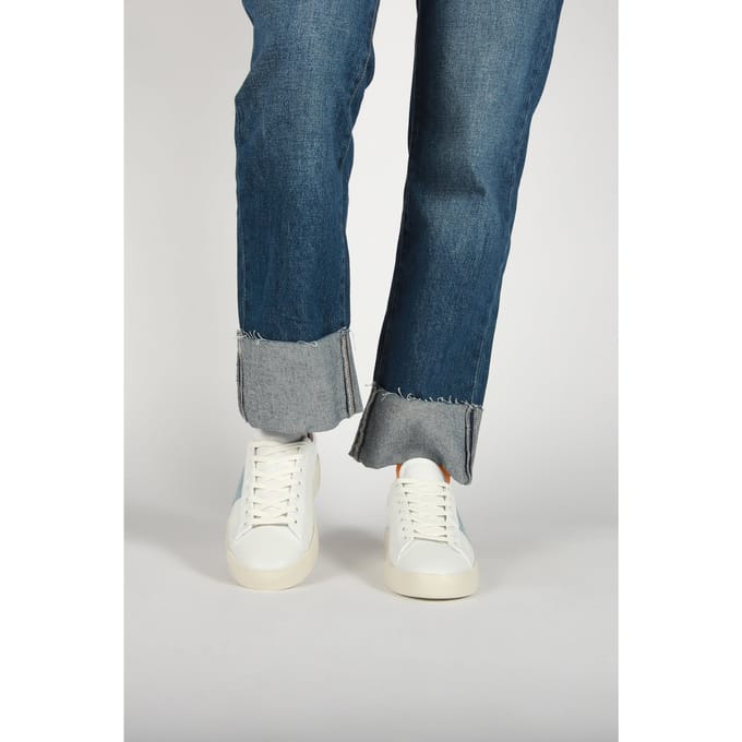 Blackstone SKARN RAY - DL447 White - Light Blue - Sneaker (low) - Dames - White - Maat: 39