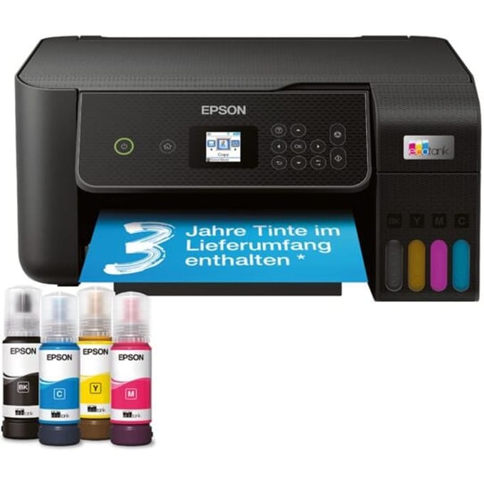 A4 Multifunctionele printer - EPSON - Ecotank ET-2870 - Wi-Fi - Inktreservoirs - 3 jaar inkt inbegrepen