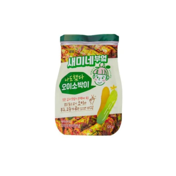 Sempio Semie's Kitchen Assaisonnement pour Kimchi de Concombre Mélange Fermentation Rapide 120g x 4 Sachets green