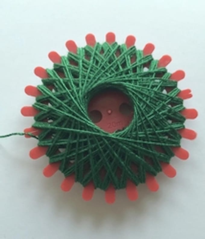 ijzergaren - 20 meter 20/3 - polyester garen - groen - kerstgroen