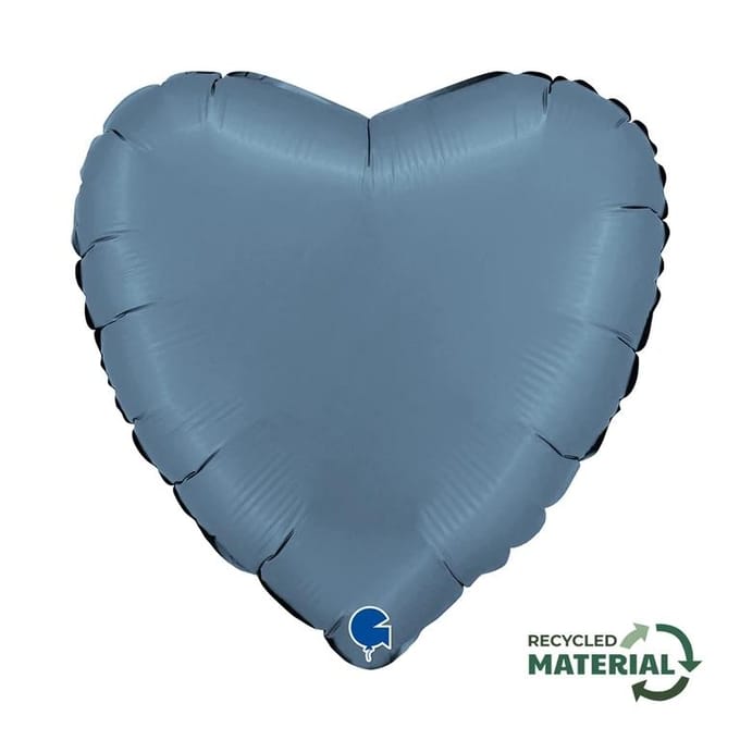 Folieballon - Satijnblauw, Jeansblauw, 46 Cm, Grabo