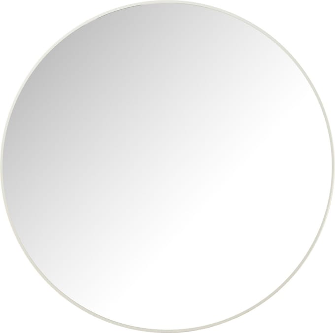 J-Line spiegel Rond - glas/metaal - wit - large - Ø 90 cm