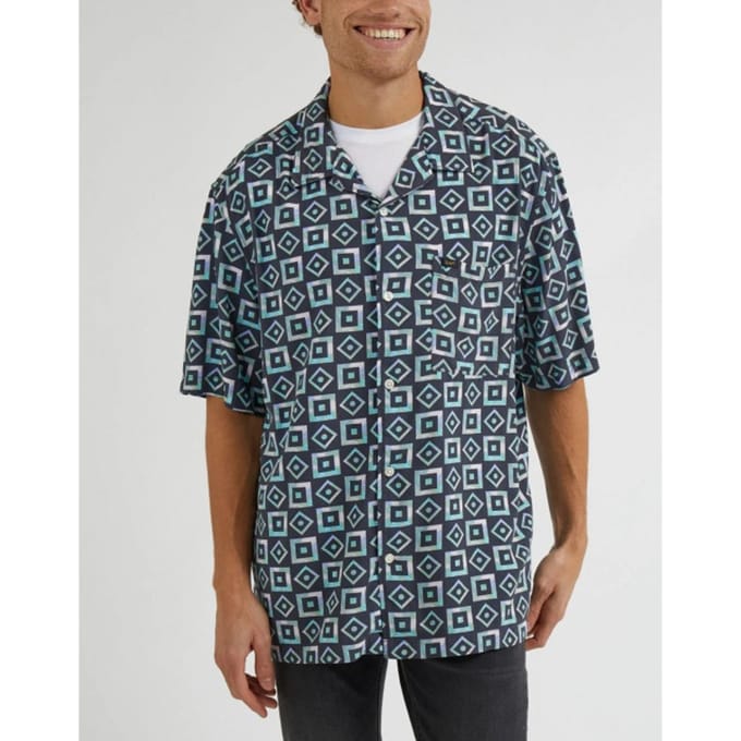 Lee - LOOSE RESORT WASHED BLACK BLUE/GREEN - S