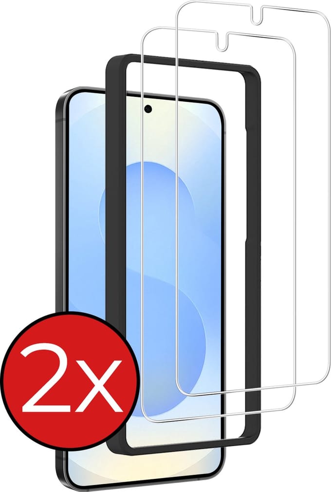 Screenprotector - 2 Stuks - Geschikt voor Samsung Galaxy S25 Plus - Met Installatie Frame - Beschermglas - Gehard Glas - Tempered Glass - Screen Protector