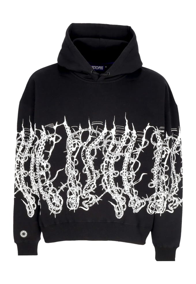 Mannen Hoodie Barbed Wire Hoodie zwart