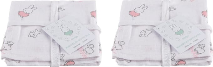 Nijntje - Monddoekjes Hydrofiel Grass Pink (2 packs)
