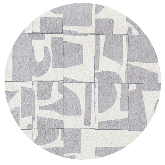 Louis De Poortere vloerkleed String - grijs - 240x240cm