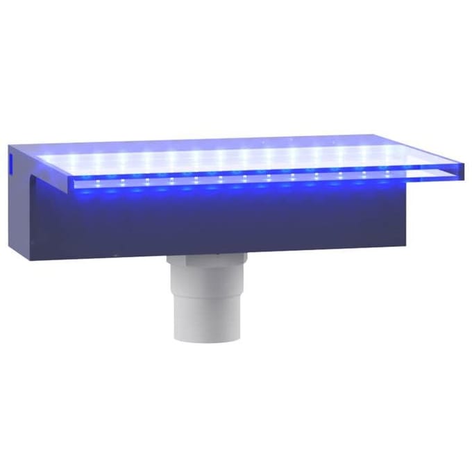Exclusief Huis - Watervaluitlaat met RGB LED Acryl 30 cm grijs