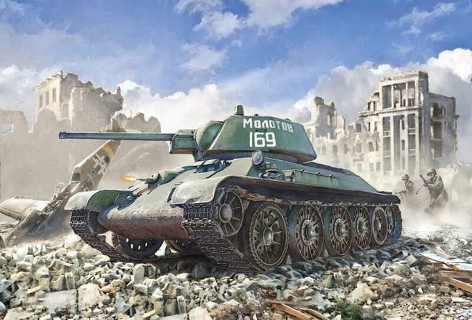 Italeri Modelbouwpakket Militaire voertuigen - 6570 T-34/76 Model 1943 Early Version - Premium Edition Plastic - 1:35 - Modelbouw