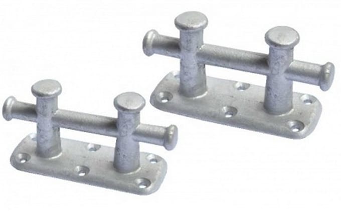 BREG Dubbele gegalvaniseerd kruis bolders - Hoogte 101 mm