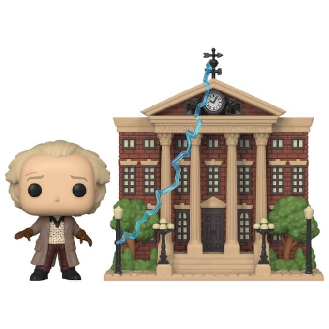 Back To The Future Doc with Clock Tower (Pop! Town) Vinylfiguur 15 Unisex Funko Pop! - Neutraal - Standard